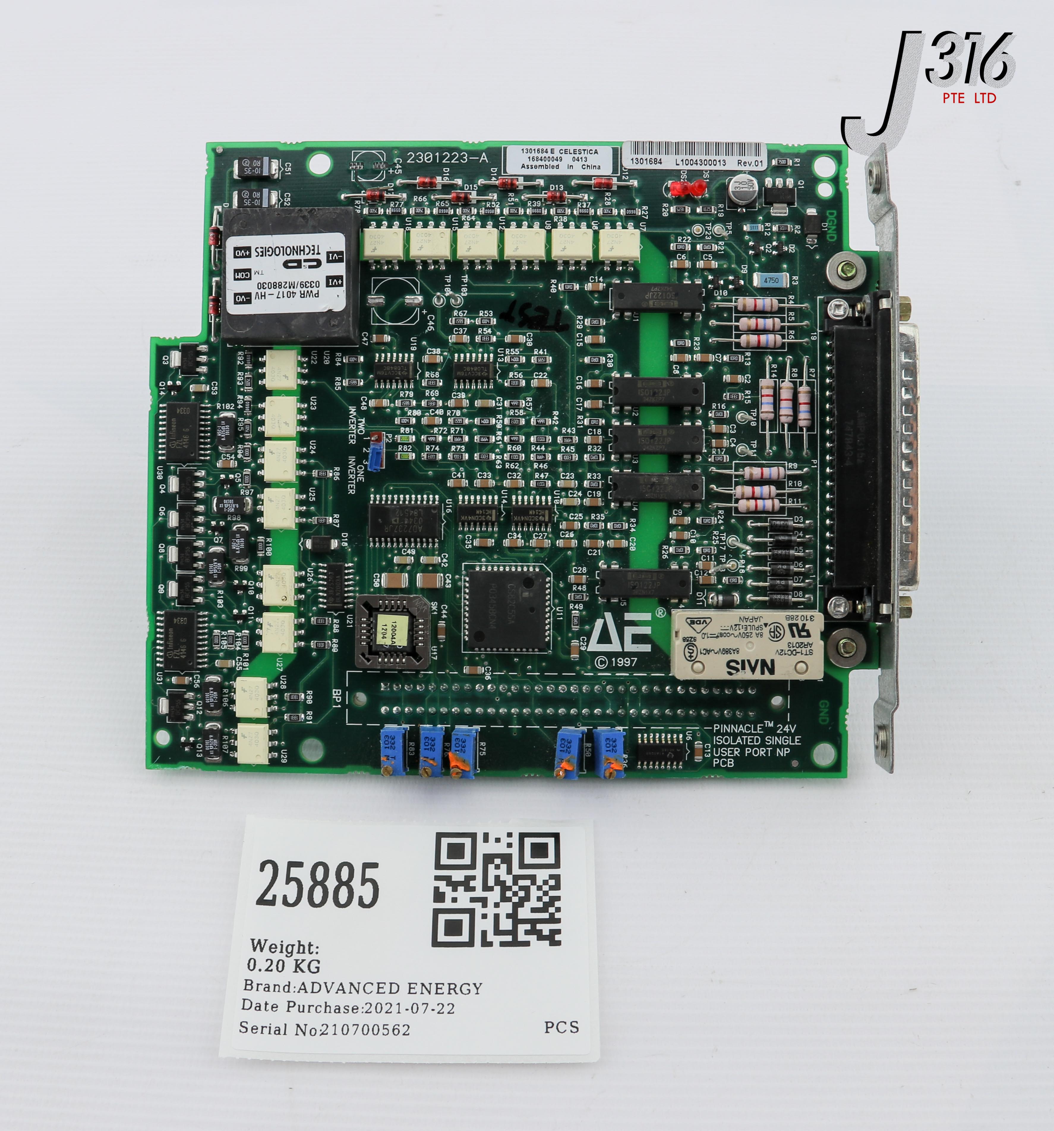 25885 ADVANCED ENERGY PCB PINNACLE 24V ISOLATED SINGLE USER PORT